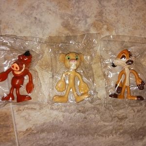 ge Lion King Action Figures Set of 3 Pumba Nyla and Timon Disney Kellogg's